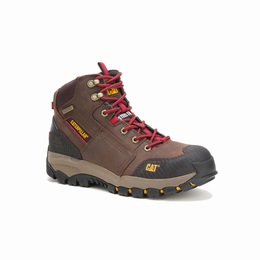 Caterpillar Navigator Mid Cut Steel Toe Work Férfi Túracipő Barna, HU-W072